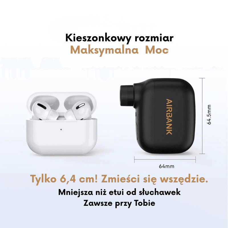 AIRBANK Pocket SE Mini - Elektryczna Pompka Rowerowa